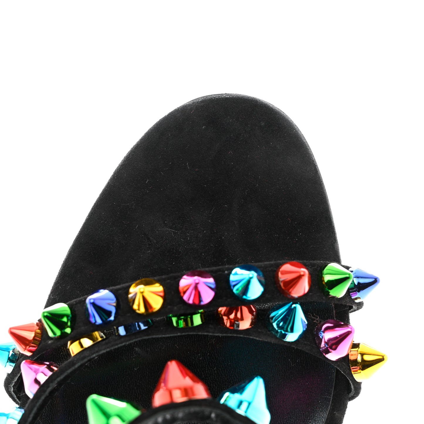 Suede Spikita 100 Sandals 39.5 Black Multicolor