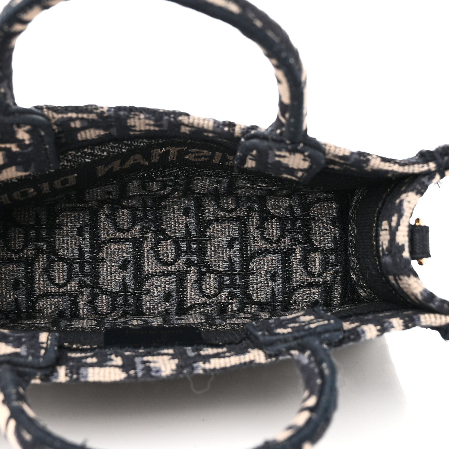 Christian Dior Oblique Mini Book Tote With Strap Blue Multicolor 5 of 12