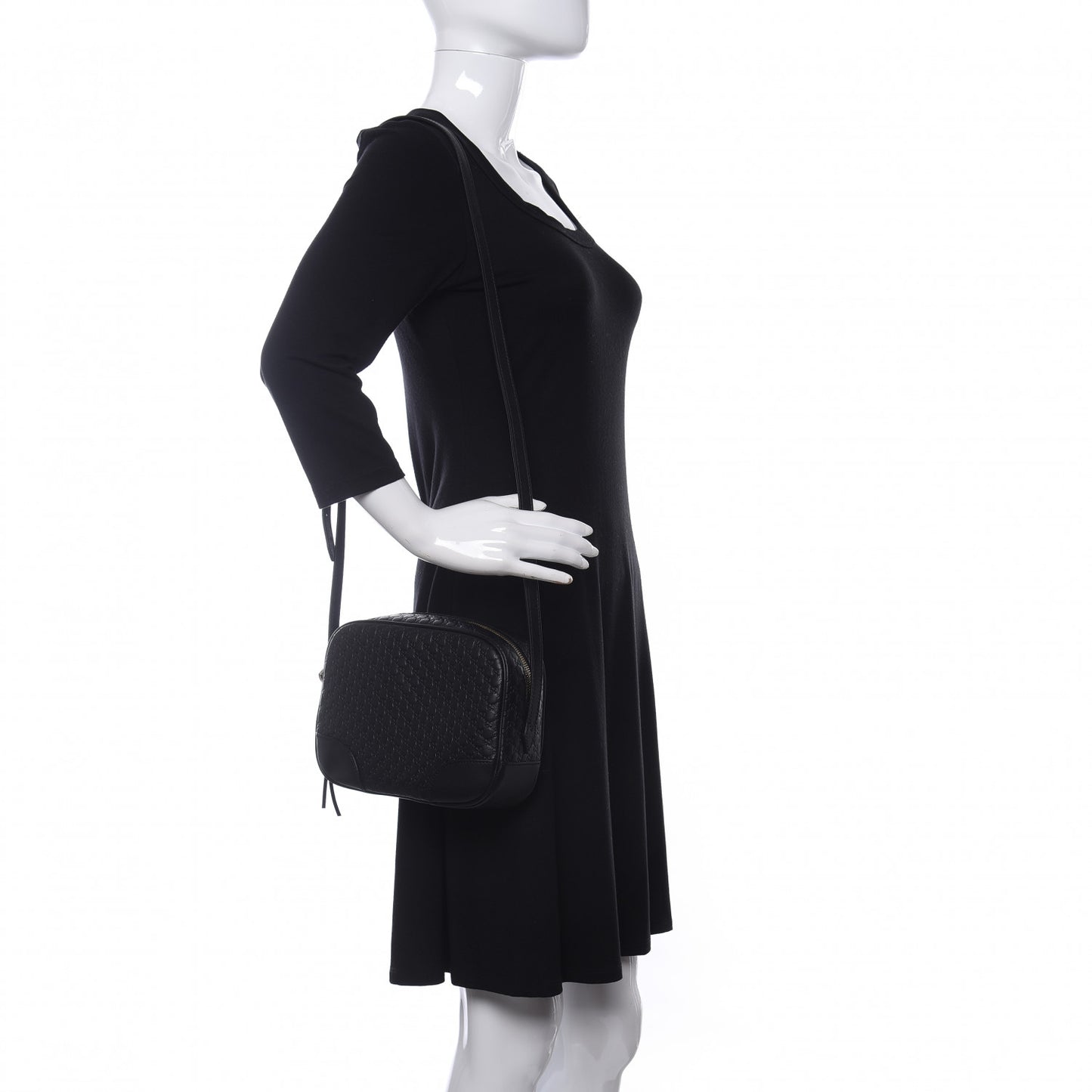 Microguccissima Mini Bree Messenger Bag Black