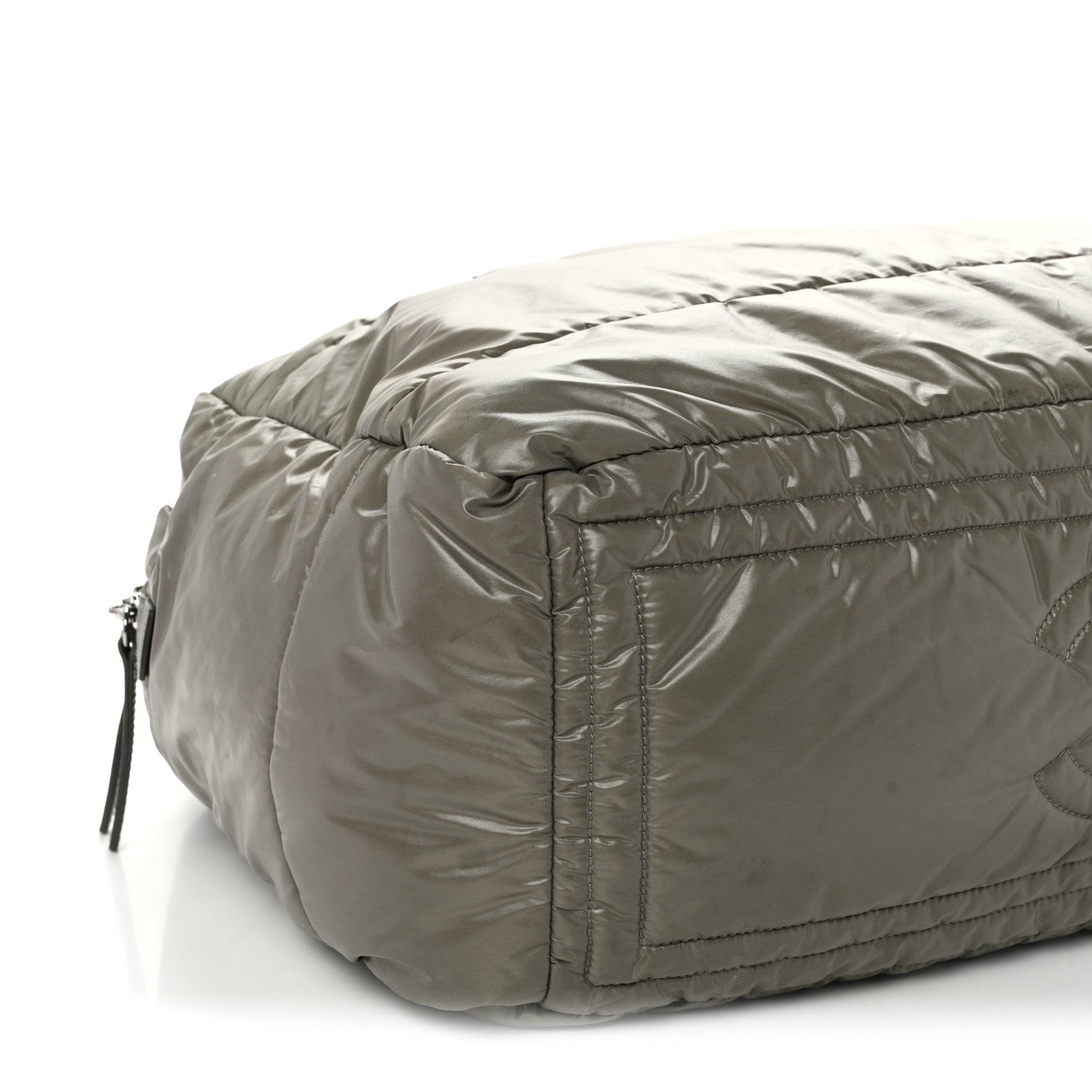 Chanel Nylon Quilted Coco Cocoon Reversible Tote Grey 9 of 10