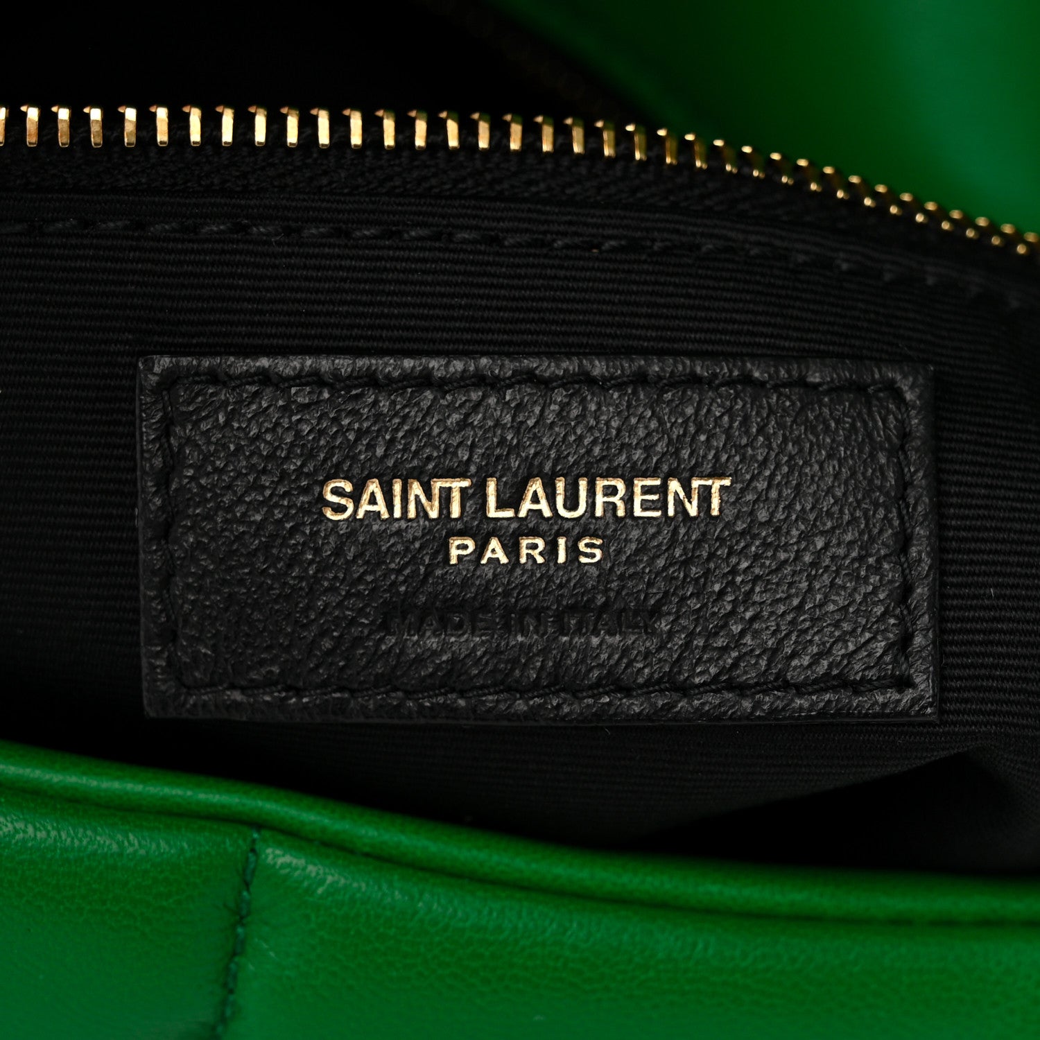 Saint Laurent Lambskin Quilted Small Loulou Puffer Monogram Chain Satchel New Vert 6 of 11