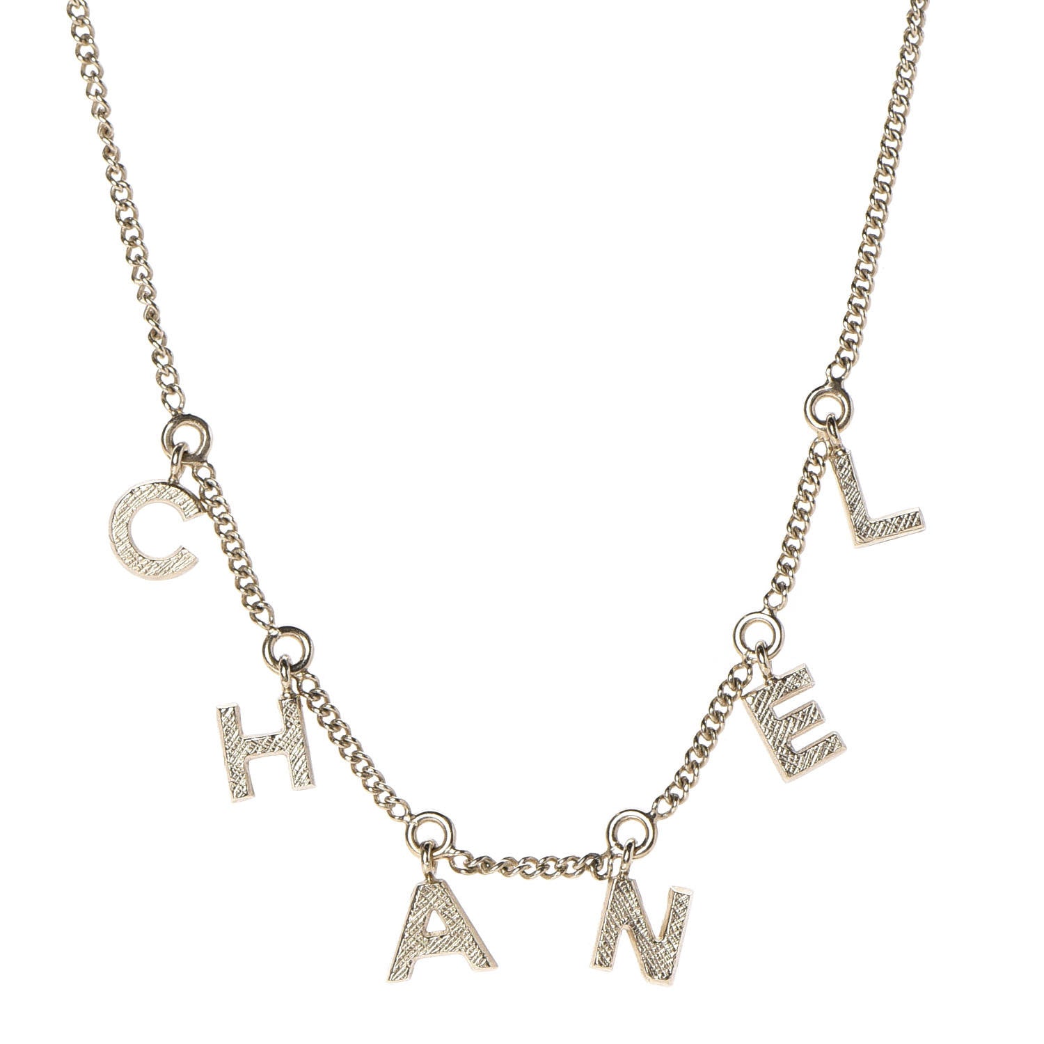 Chanel Logo Necklace Gold 2 of 5