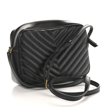 Saint Laurent Calfskin Matelasse Monogram Lou Camera Bag Black 2 of 9