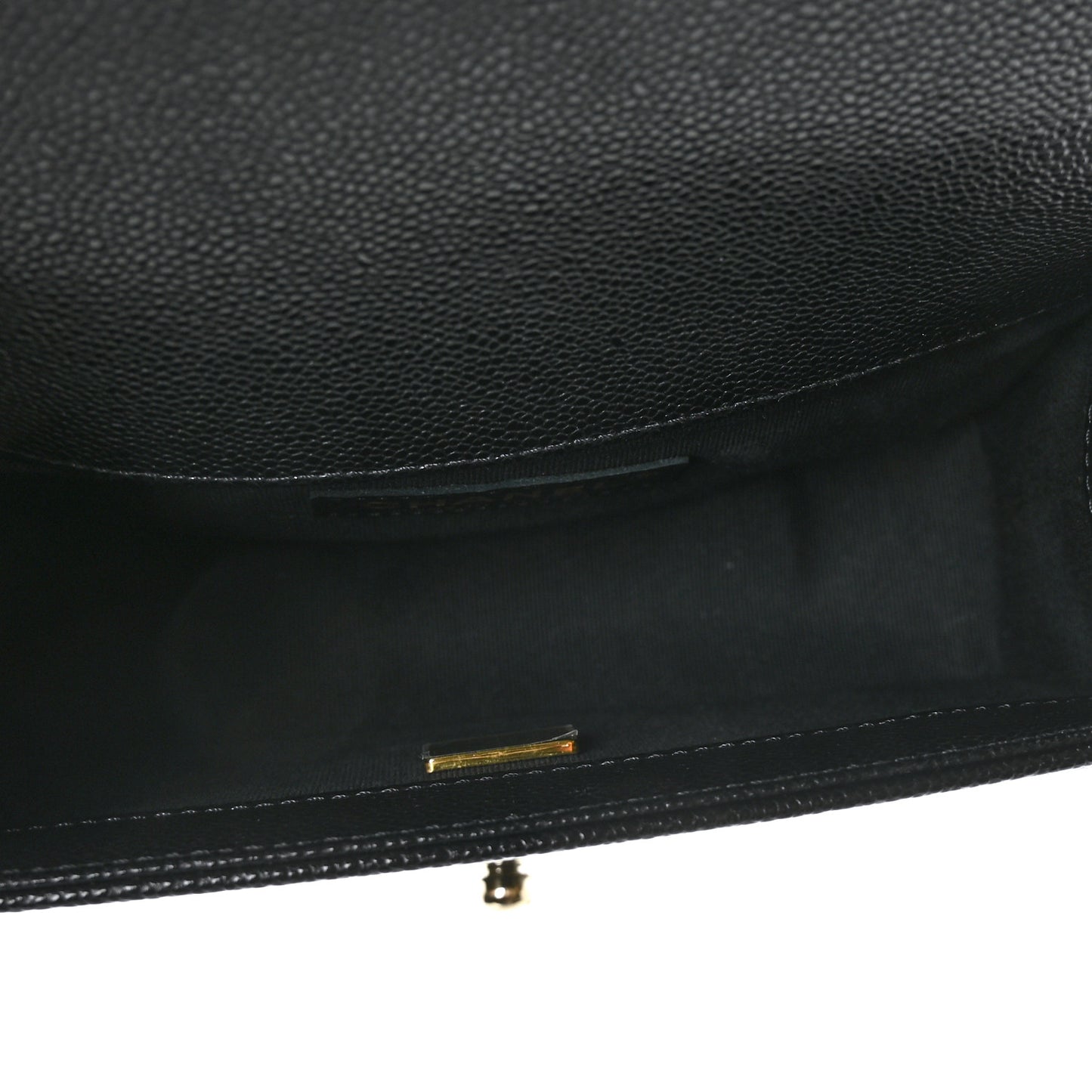 Caviar Chevron Quilted Small Boy Flap Black