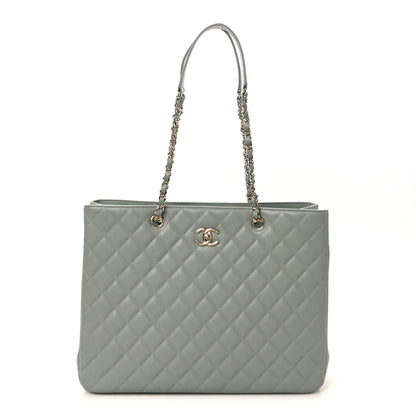Chanel Caviar Quilted Large Classic Shopping Tote Light Green 1 of 11