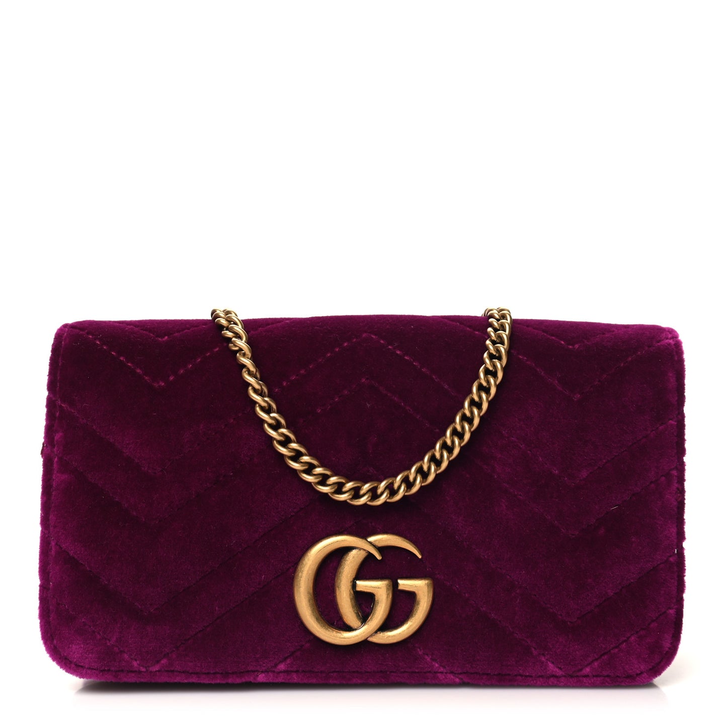 Velvet Matelasse GG Marmont Mini Bag Fuchsia Violet Cyclamen