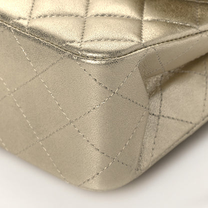 Chanel Metallic Lambskin Quilted Medium Double Flap Gold 10 of 10