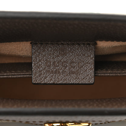 Gucci GG Supreme Monogram Textured Dollar Calfskin Web Mini Ophidia Chain Shoulder Bag Beige Ebony New Acero 6 of 10