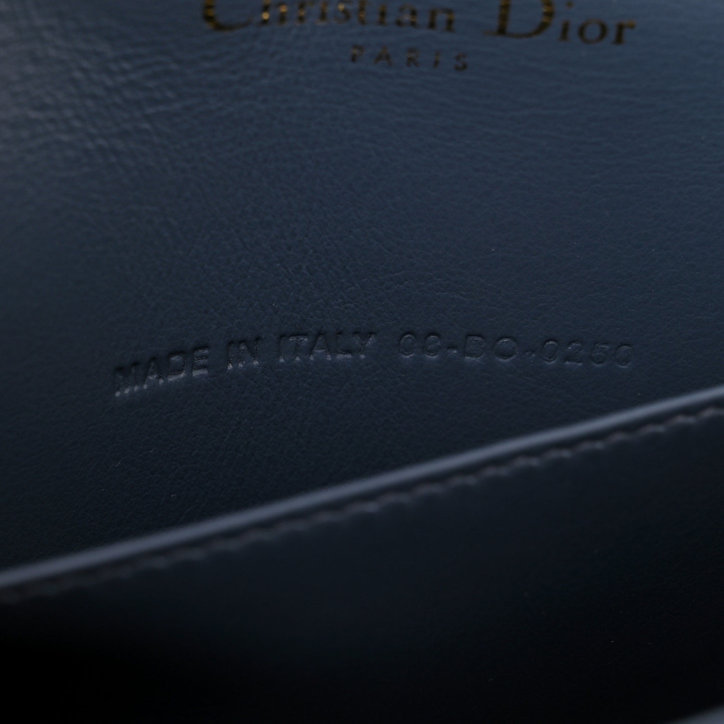 Patent Cannage Lady Dior Chain Wallet Denim