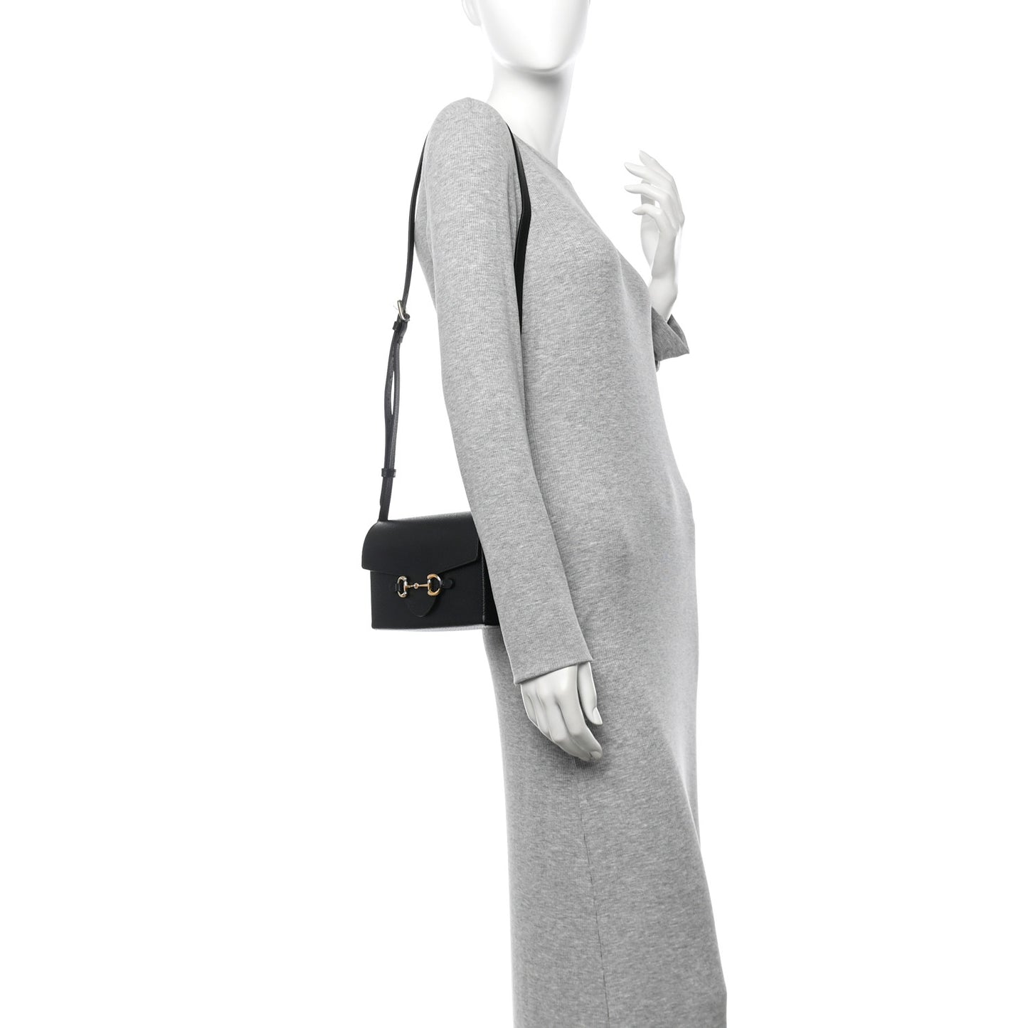 Calfskin Horsebit 1955 Shoulder Bag Black