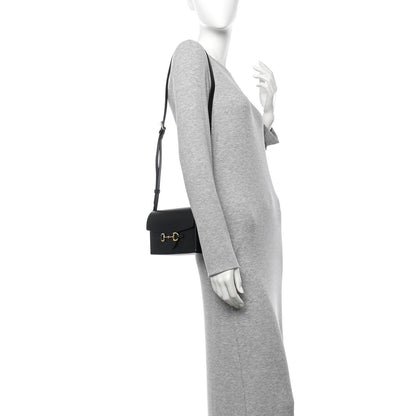 Gucci Calfskin Horsebit 1955 Shoulder Bag Black 2 of 11