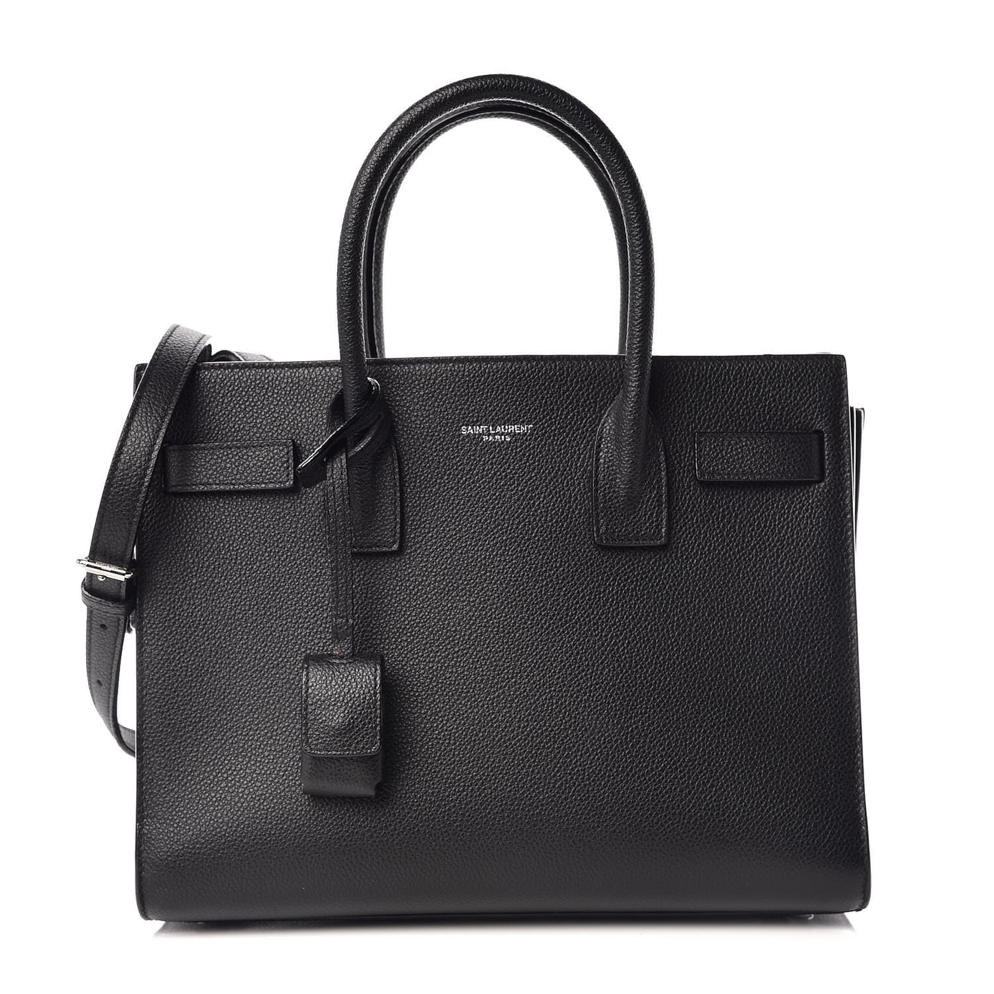 Grained Calfskin Baby Sac De Jour Black