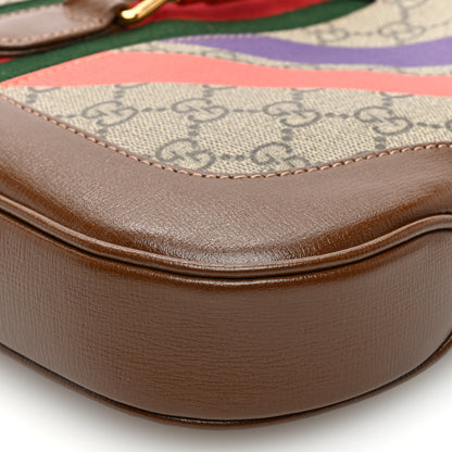 Gucci GG Supreme Monogram Azalea Calfskin Print Web Small Jackie 1961 Hobo Multicolor 10 of 10