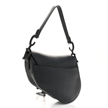 Christian Dior Ultra Matte Calfskin Saddle Bag Black 3 of 10