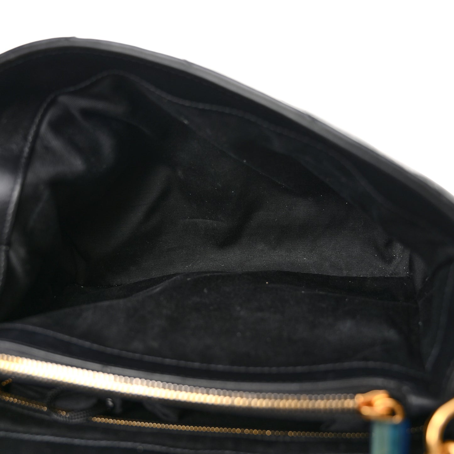 Calfskin Y Quilted Monogram Medium Loulou Chain Satchel Black