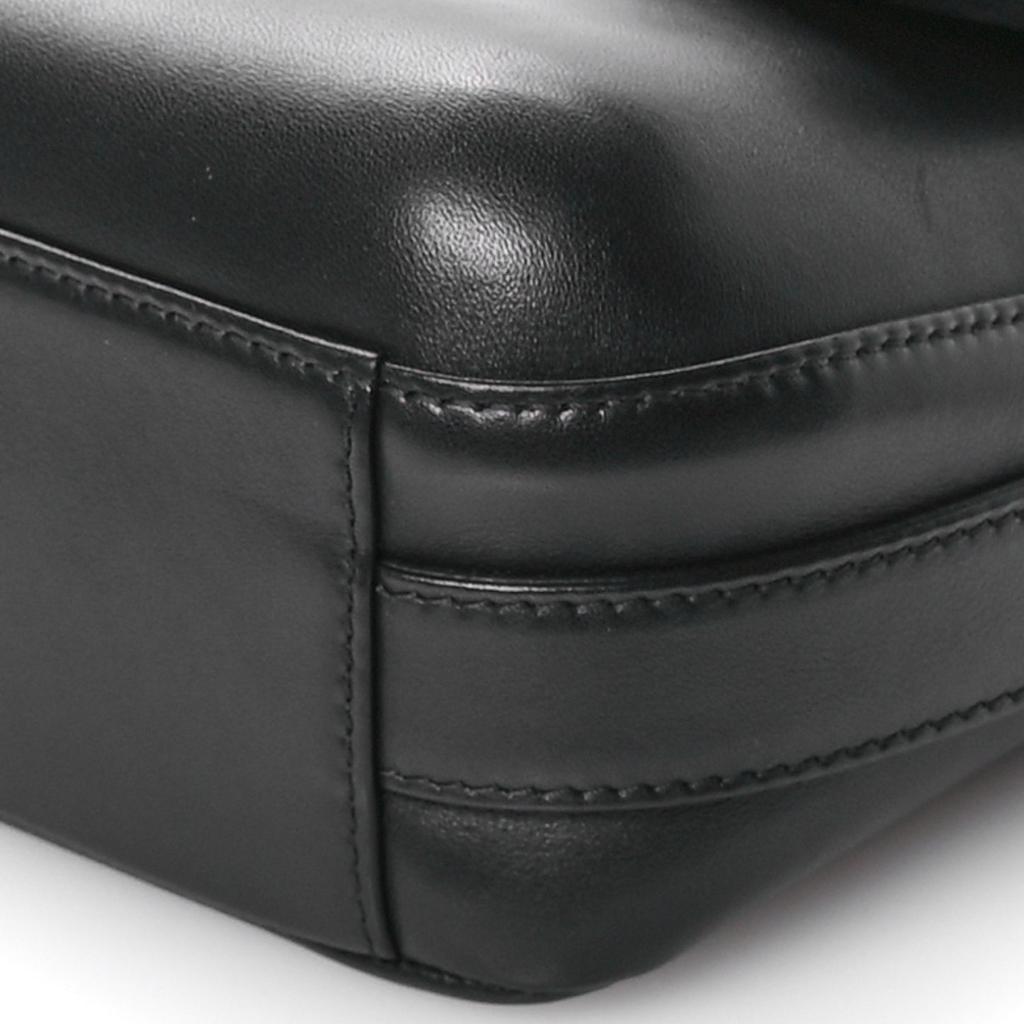 Calfskin Quilted Large Rock My Shoulder Flap Black