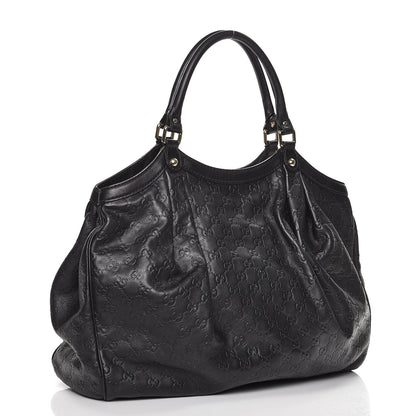 Gucci Guccissima Large Sukey Tote Black 3 of 12