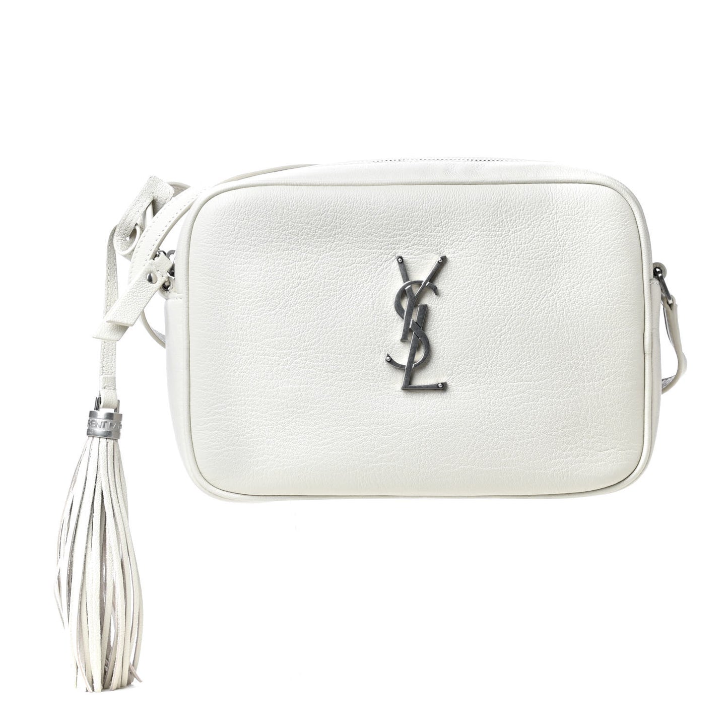 Lambskin Monogram Small Lou Camera Bag Optical White