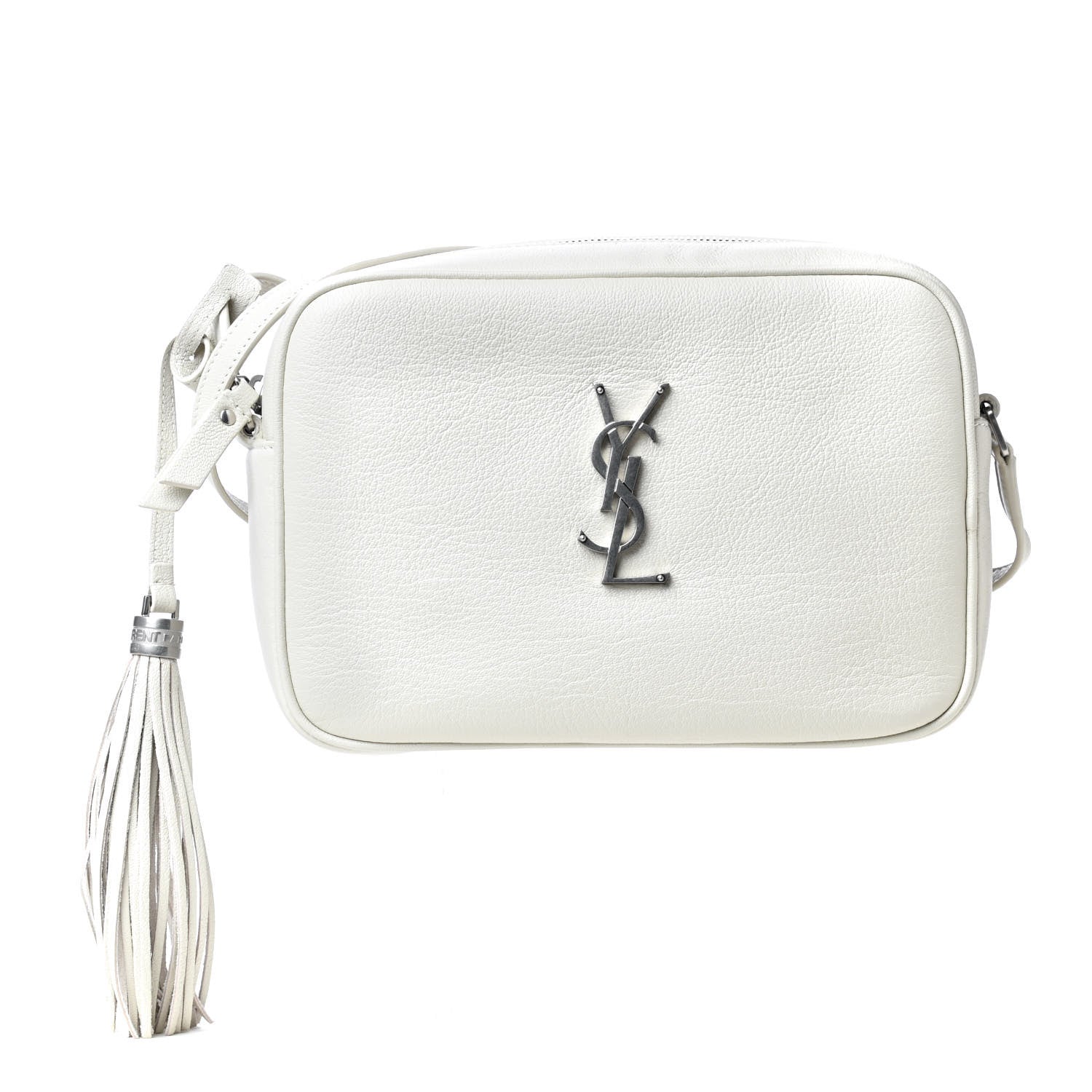 Saint Laurent Lambskin Monogram Small Lou Camera Bag Optical White 1 of 4