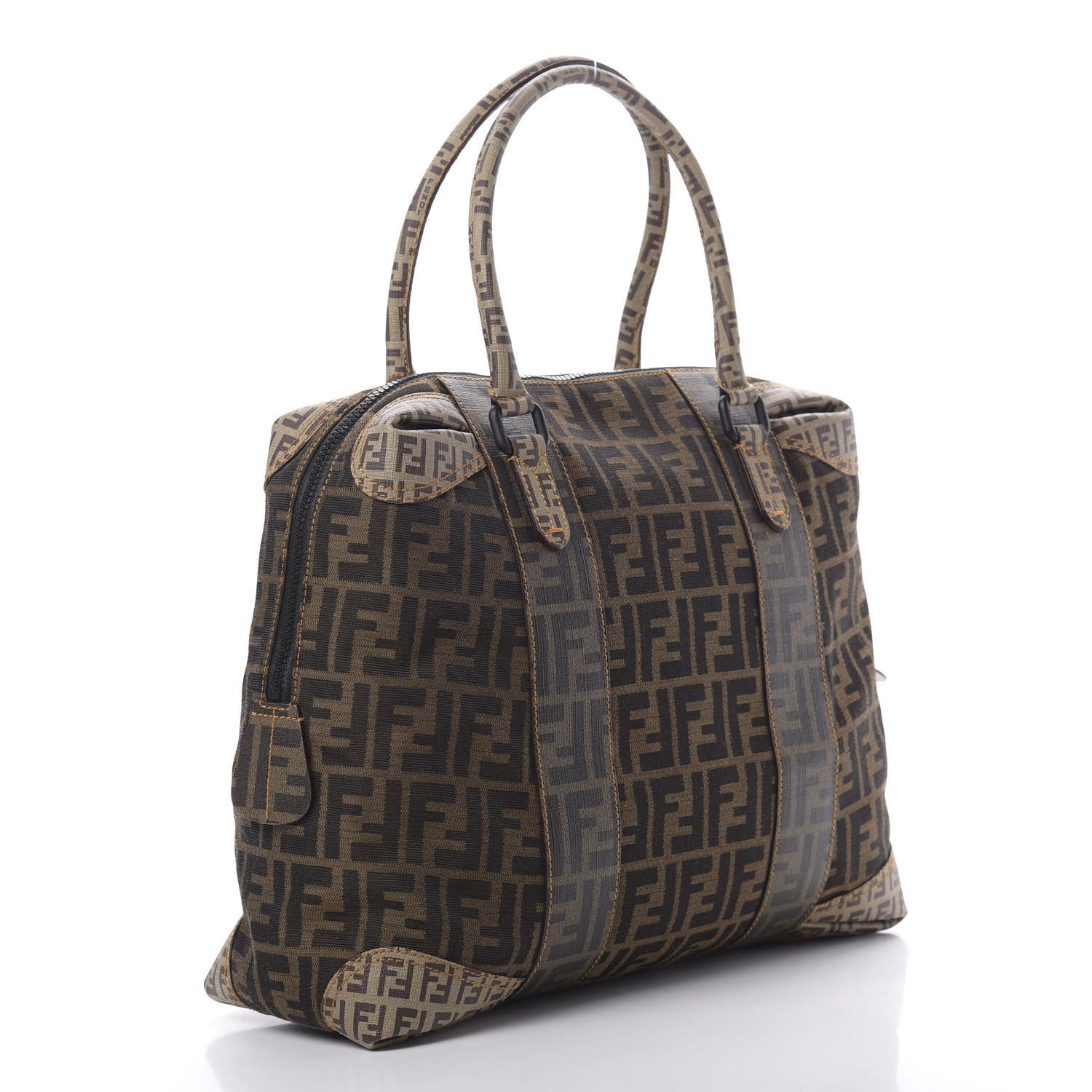 Fendi Zucca Zucchino Spalmati Large B Mix Tote Tobacco 3 of 12