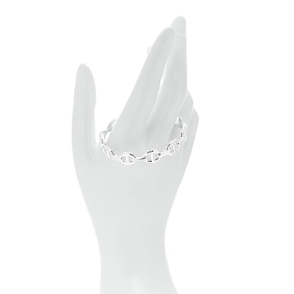 Hermes Sterling Silver MM Chaine d'Ancre Enchainee Cuff Bracelet SH 2 of 6