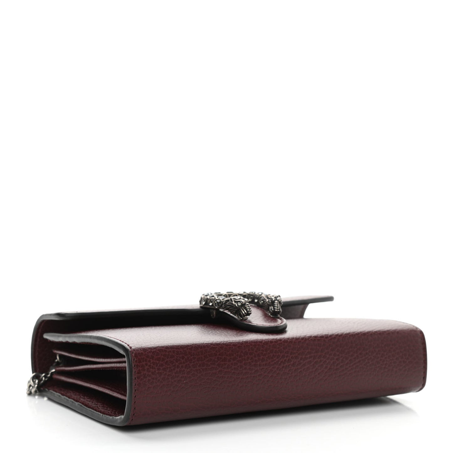 Dollar Calfskin Crystal Mini Dionysus Chain Wallet Vintage Bordeaux