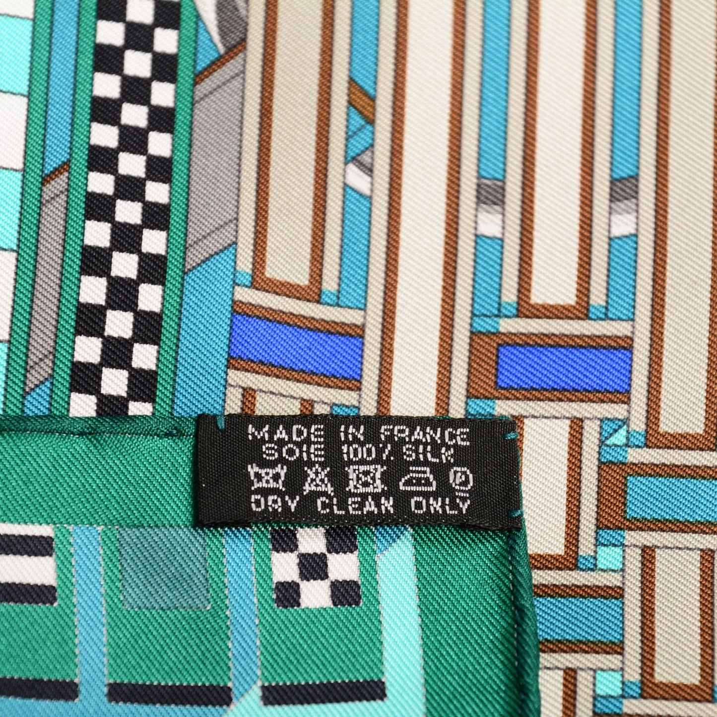 Silk Brides Et Gris Gris Scarf 90 Marine Turquoise Bleu
