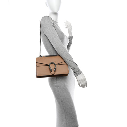 Gucci Dollar Calfskin Crystal Small Dionysus Shoulder Bag Natural Tan Black Diamond 2 of 14