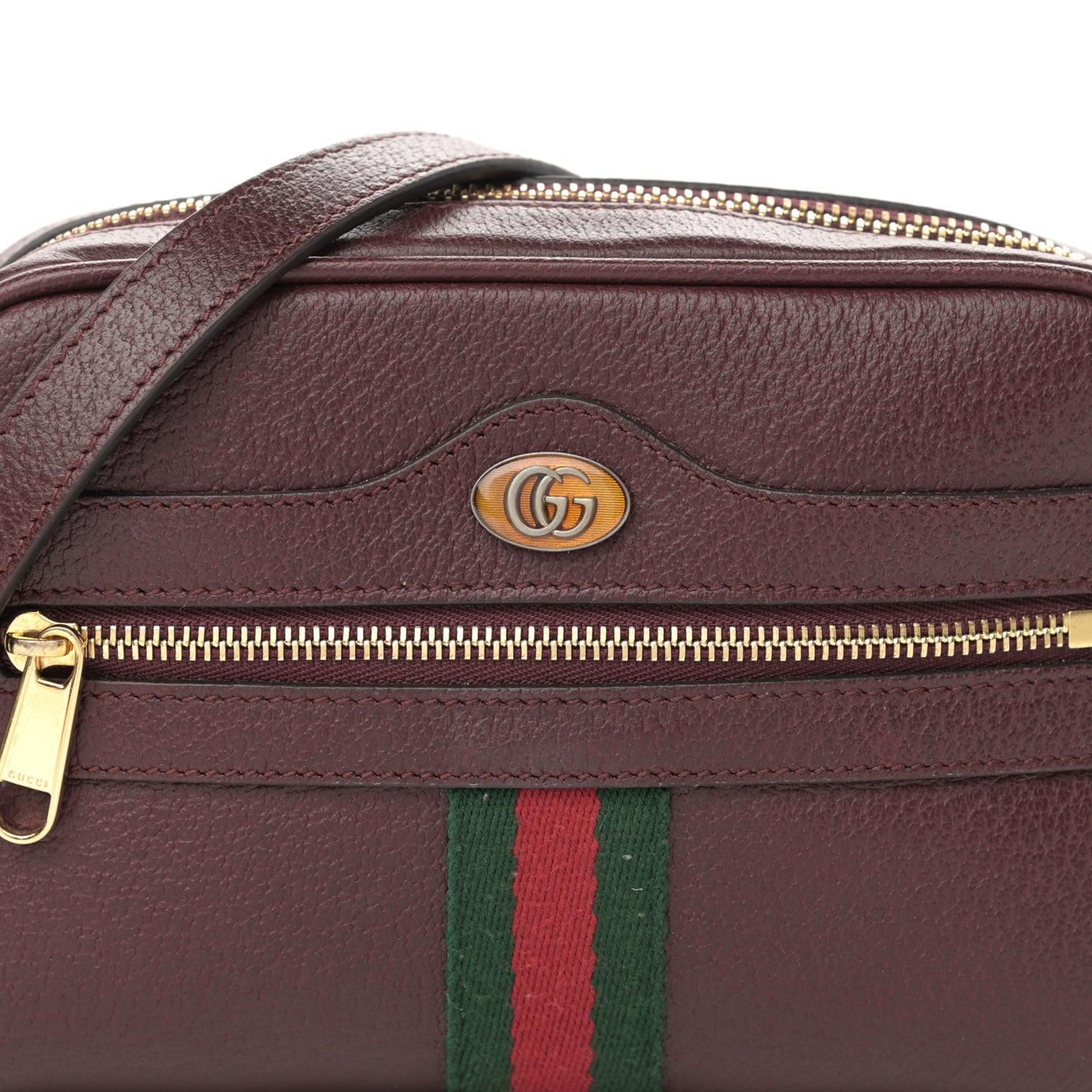 Calfskin Web Mini Ophidia Shoulder Bag Vintage Bordeaux