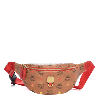 MCM Skyoptic Visetos Small Fursten Belt Bag Diamond Cognac 1 of 9
