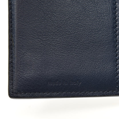 Celine Smooth Lambskin Small Frame Multifunction Wallet Steel Blue Plum 7 of 11