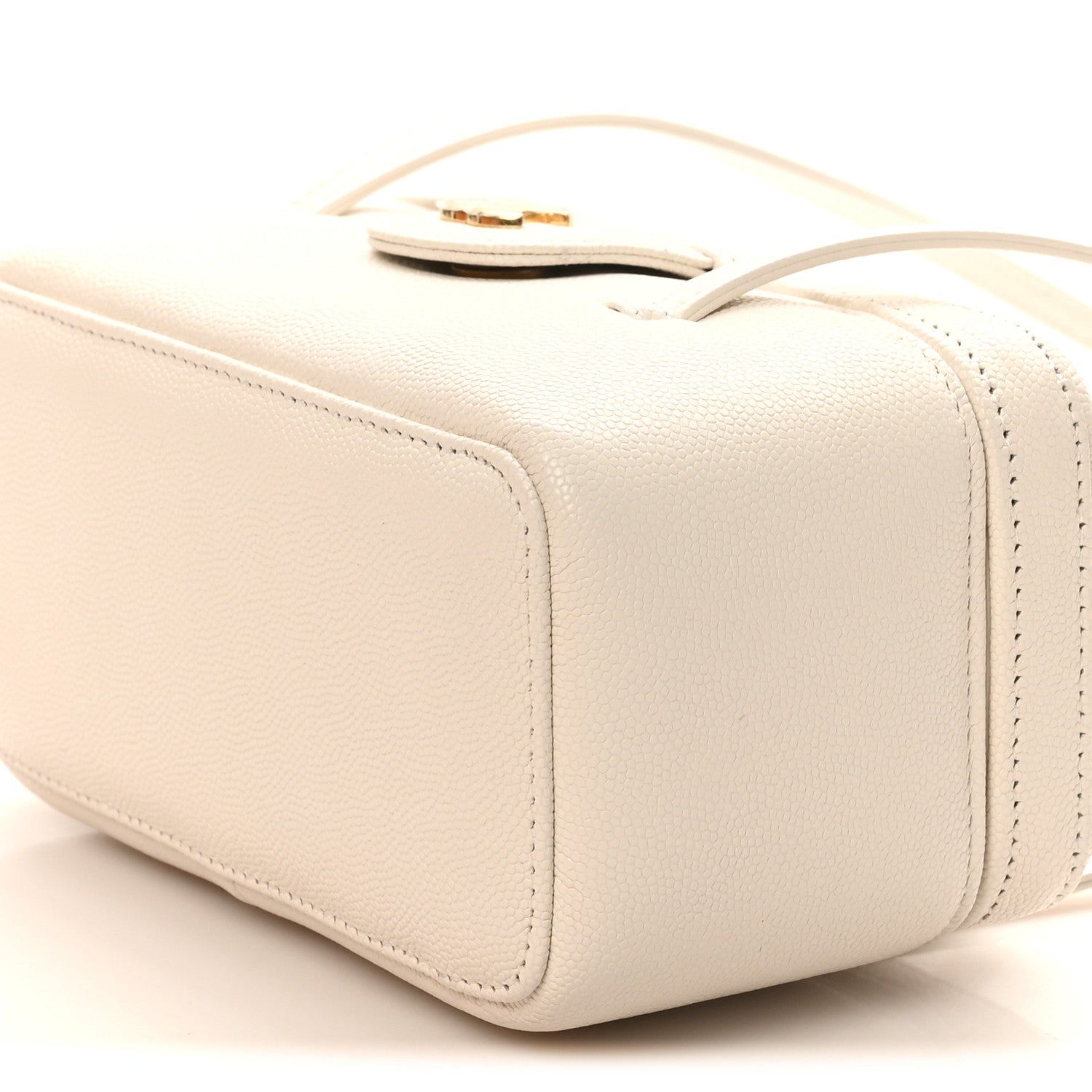 Chanel Shiny Caviar Preppy Coco Long Vanity With Strap White 10 of 11