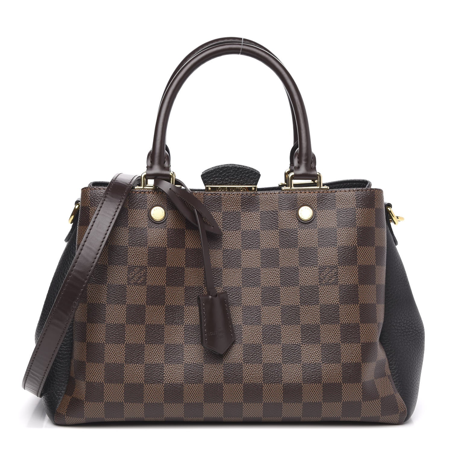 Louis Vuitton Damier Ebene Cuir Taurillon Brittany Black 1 of 10