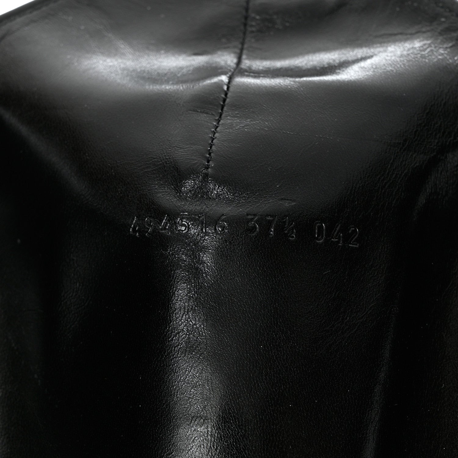 Gucci Microguccissima Knee High Riding Boots 37.5 Black 6 of 11