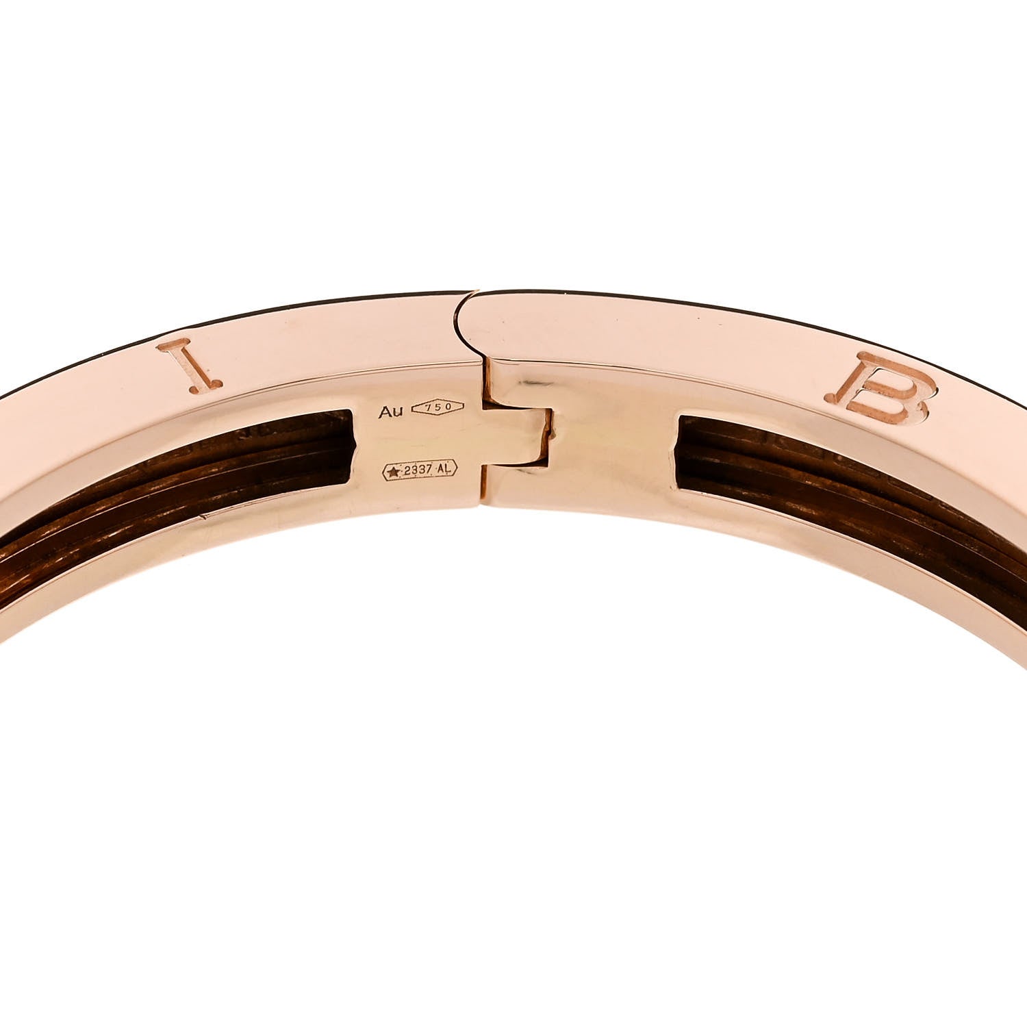 Bulgari 18K Rose Gold Diamond B.Zero1 Pave Bangle Bracelet S 4 of 4