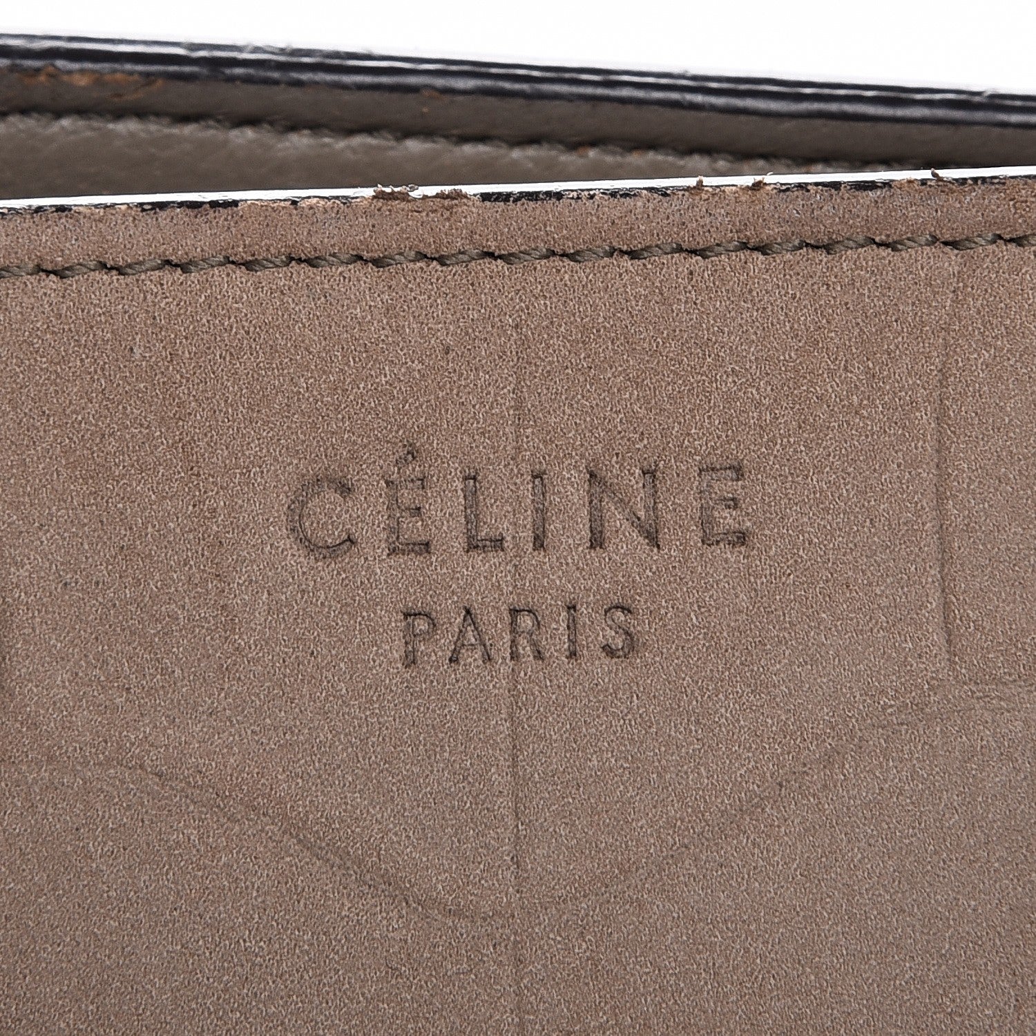 Celine Crocodile Embossed Nubuck Medium Phantom Luggage Beige 7 of 11