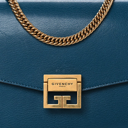 Givenchy Sugar Goatskin Suede Medium GV3 Shoulder Bag Blue Aubergine 8 of 10