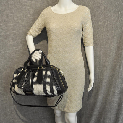 Burberry Alpaca Tassel Embellished Check Bowling Bag 2 of 12