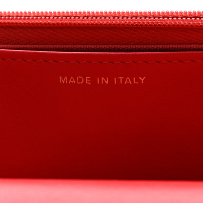 Chanel Lambskin Resin Quilted Wallet On Chain WOC Red 7 of 12