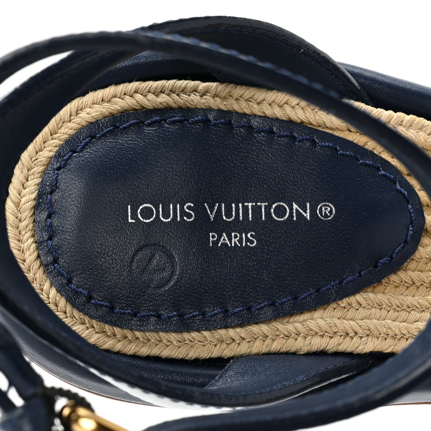 Monogram Denim Maia Wedge Sandal 36