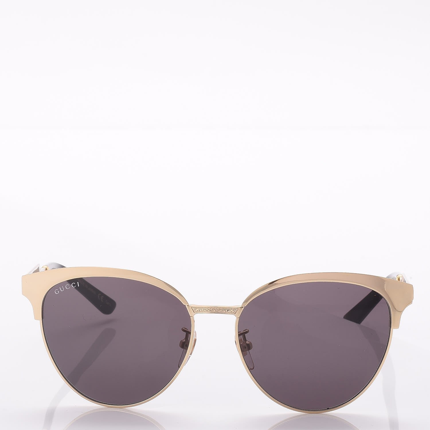 Gucci Metal Clubmaster GG0074/S Sunglasses Gold 2 of 8