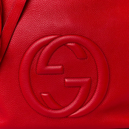 Gucci Pebbled Calfskin Large Soho Hobo Tabasco Red 9 of 11