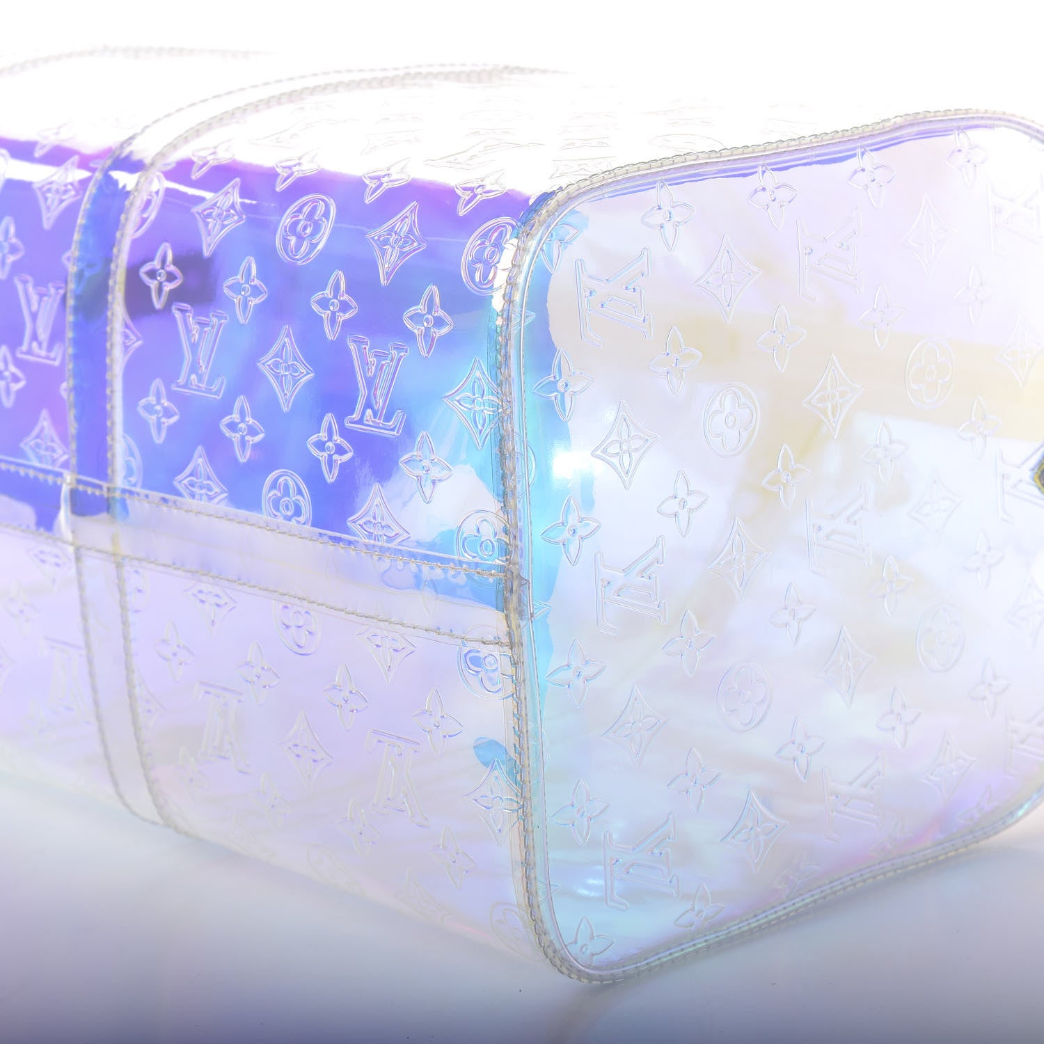 Louis Vuitton PVC Monogram Keepall Bandouliere 50 Iridescent Prism 6 of 9