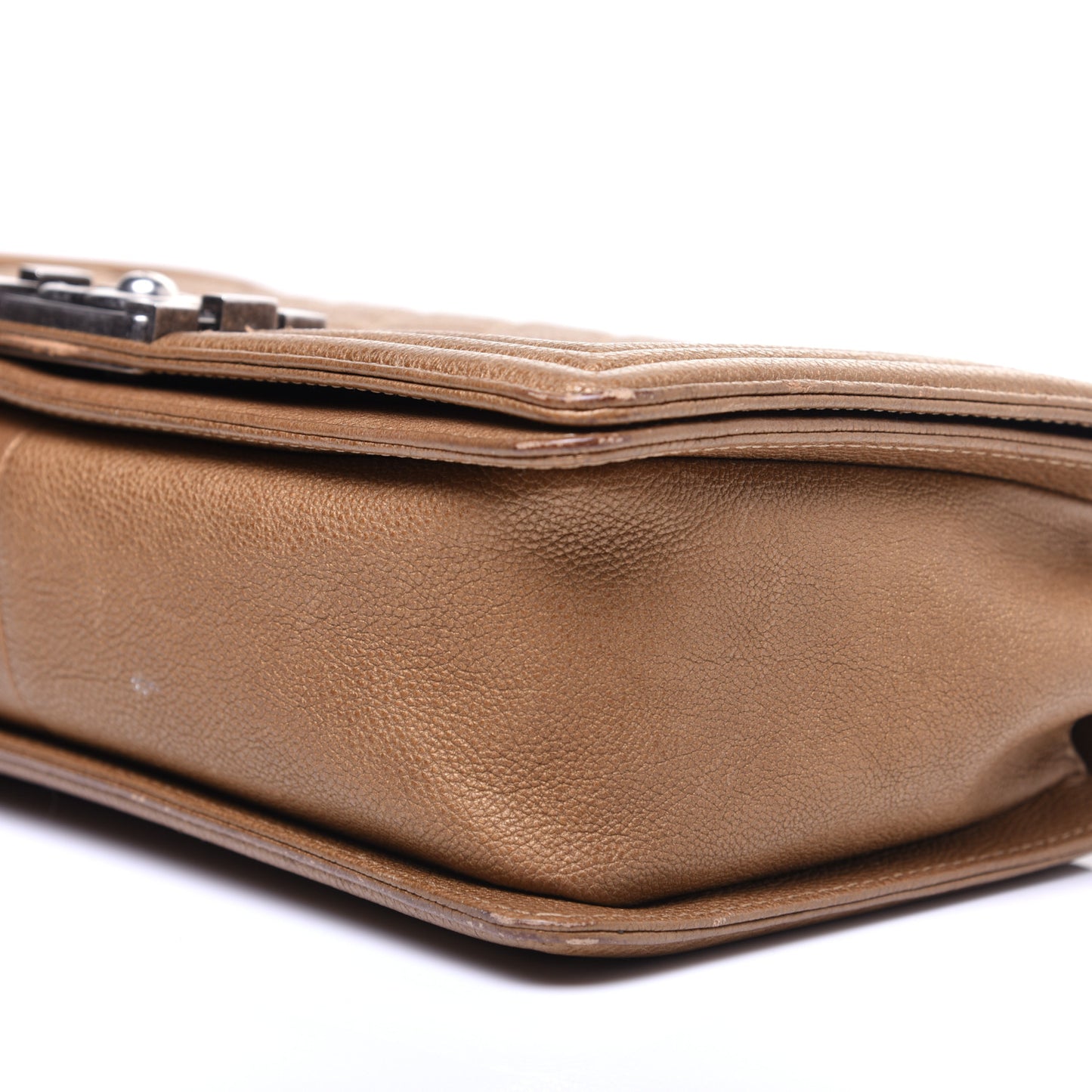Caviar Quilted Medium Boy Flap Camel