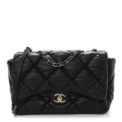 Chanel Calfskin Quilted Large Bubbly Flap Black 1 of 9