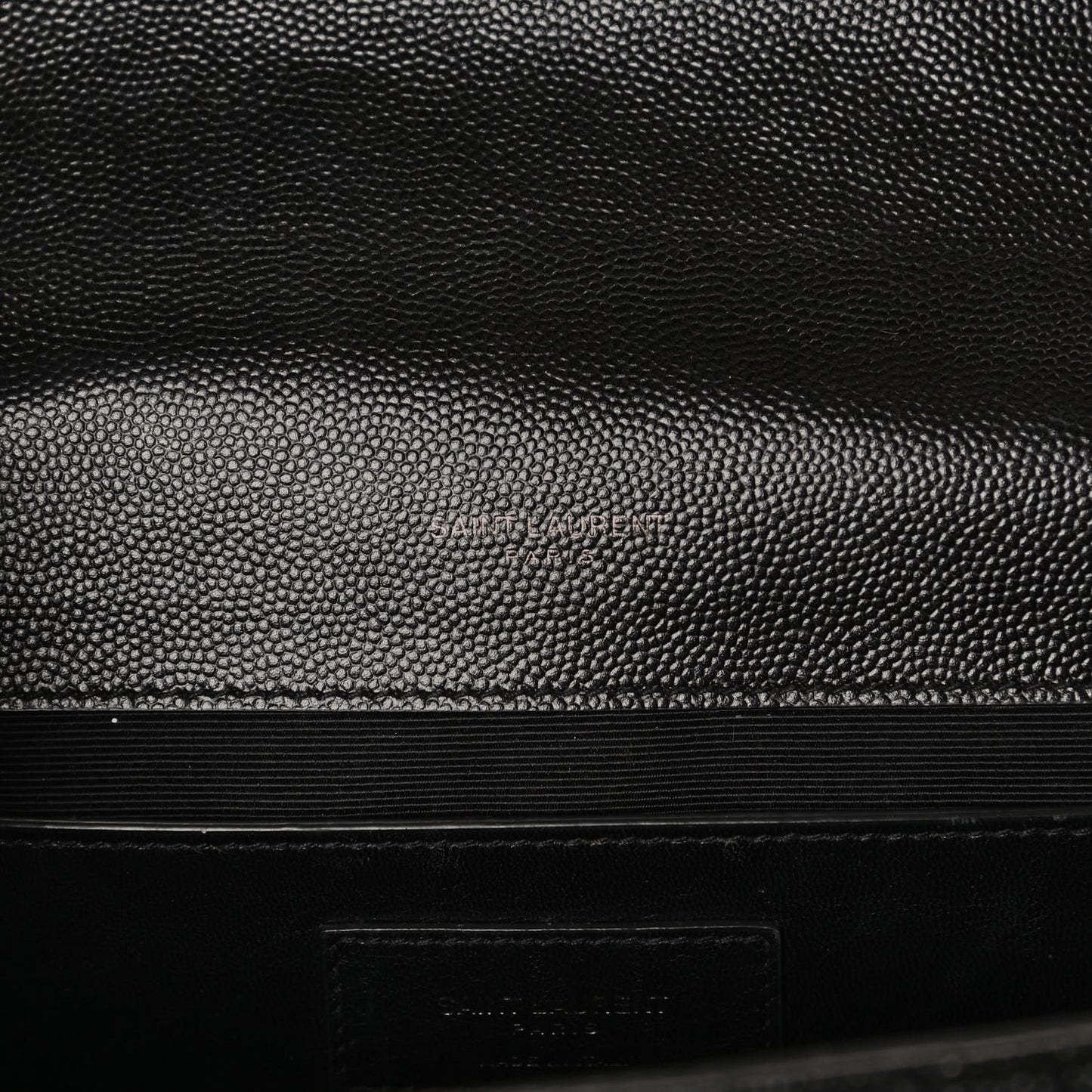 Grain De Poudre Textured Mixed Matelasse Triquilt Medium Monogram Satchel Black