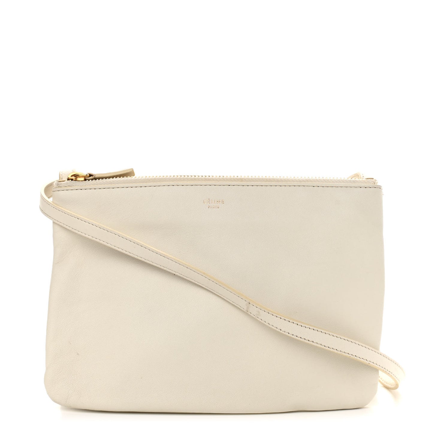 Lambskin Small Trio Crossbody Bag White