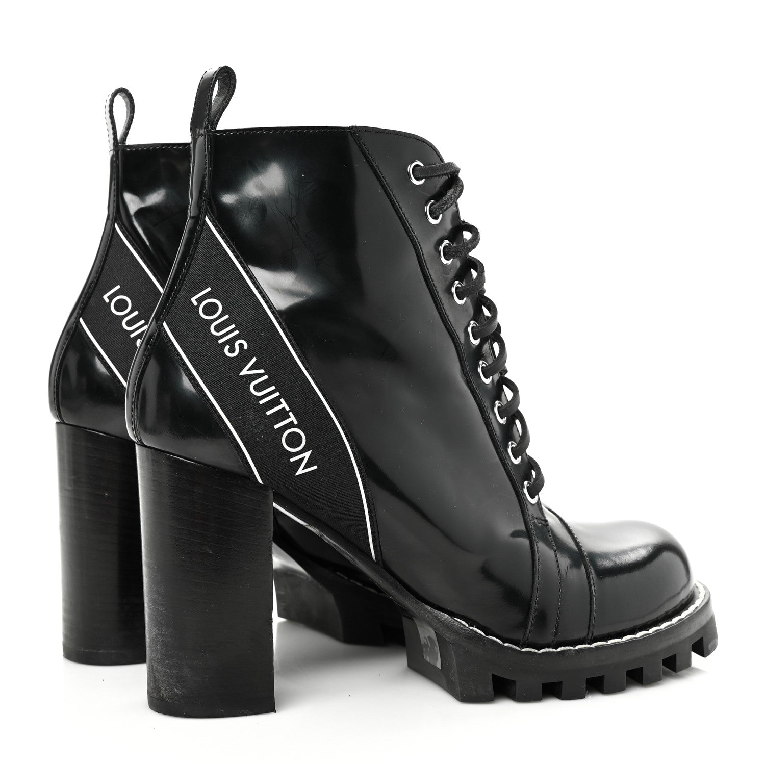 Louis Vuitton Patent Calfskin Star Trail Ankle Boots 41 Black 4 of 7