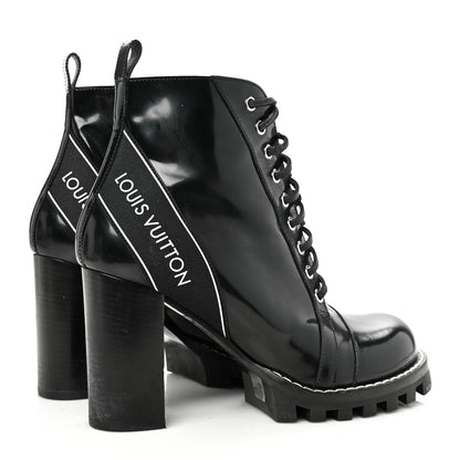 Louis Vuitton Patent Calfskin Star Trail Ankle Boots 41 Black 4 of 7