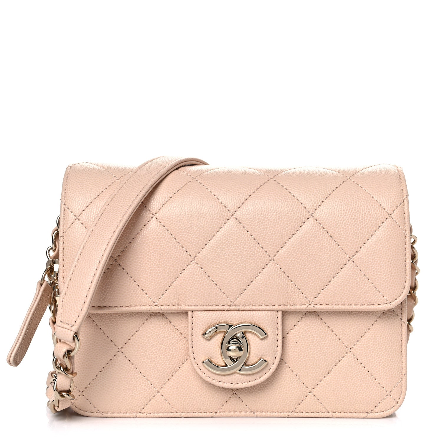 Chanel Caviar Quilted Like A Wallet Flap Light Beige 1 of 12